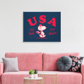 pinda's | Snoopy USA Land of the Free Canvas Afdruk (Insitu (Woonkamer))