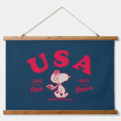 pinda's | Snoopy USA Land of the Free Hangend Wandkleed (Voorkant)