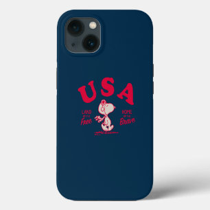 Pinda's Snoopy USA Land of the Free iPhone 13 Hoesje