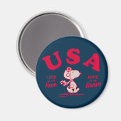 pinda's | Snoopy USA Land of the Free Magneet (Voorkant / Achterkant)