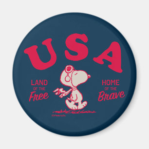 pinda's   Snoopy USA Land of the Free Magneet