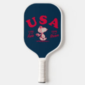 pinda's | Snoopy USA Land of the Free Pickleball Paddle (Achterkant)