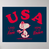 pinda's | Snoopy USA Land of the Free Poster (Voorkant)