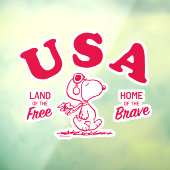 pinda's | Snoopy USA Land of the Free Raamsticker (Vel 3)