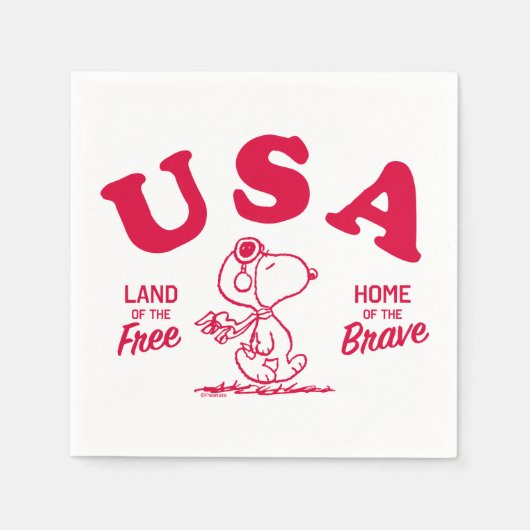 pinda's | Snoopy USA Land of the Free Servet (Voorkant)