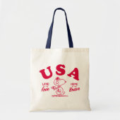 pinda's | Snoopy USA Land of the Free Tote Bag (Voorkant)