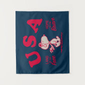 pinda's | Snoopy USA Land of the Free Wandkleed (Voorkant)