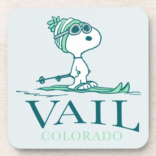pinda's | Snoopy Vail Colorado Bier Onderzetter (Voorkant)