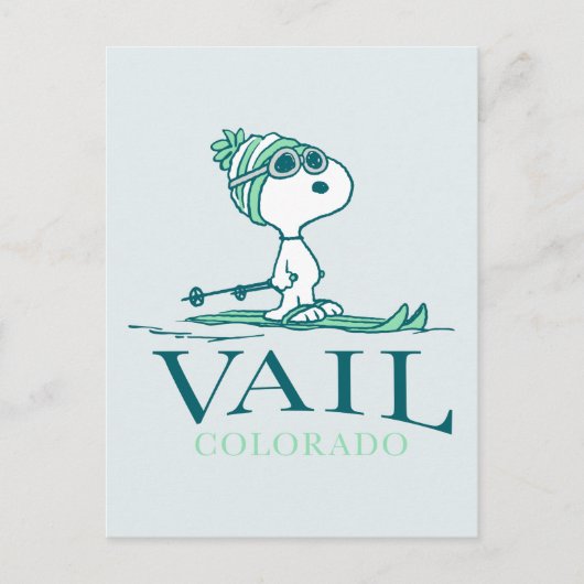pinda's | Snoopy Vail Colorado Briefkaart (Voorkant)