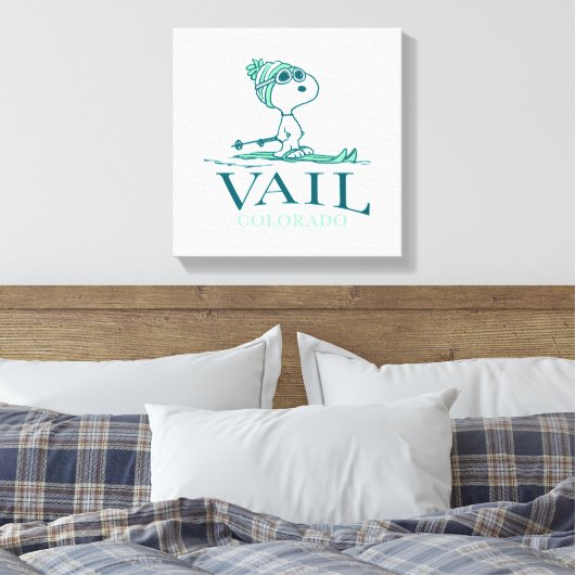 pinda's | Snoopy Vail Colorado Canvas Afdruk (Insitu (Slaapkamer))