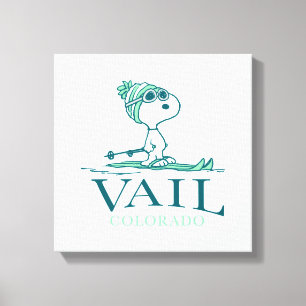 pinda's Snoopy Vail Colorado Canvas Afdruk