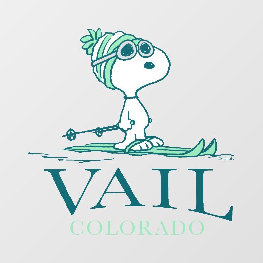 pinda's | Snoopy Vail Colorado Raamsticker (Vel)