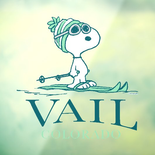 pinda's | Snoopy Vail Colorado Raamsticker (Vel 3)