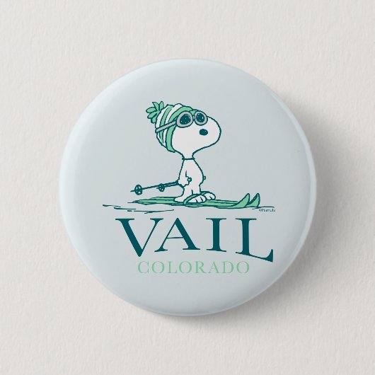 pinda's | Snoopy Vail Colorado Ronde Button 5,7 Cm (Voorkant)
