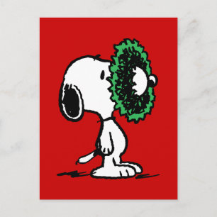 pinda's   Snoopy voor de Feestdagen Briefkaart