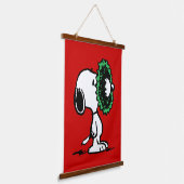 pinda's | Snoopy voor de Feestdagen Hangend Wandkleed (Gebogen)