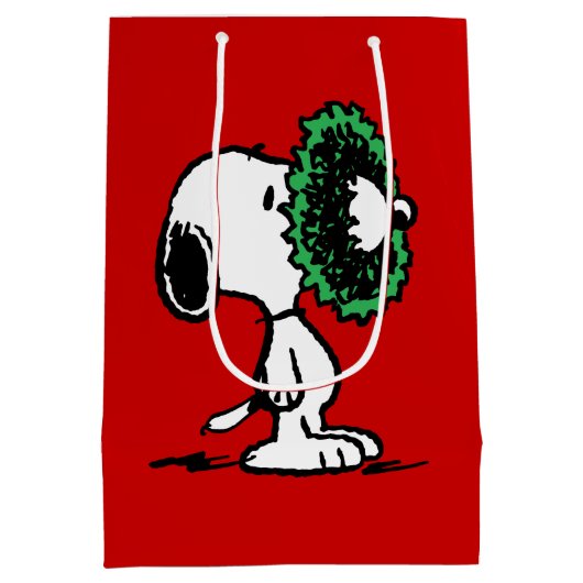 pinda's | Snoopy voor de Feestdagen Medium Cadeauzakje (Achterkant)