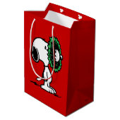 pinda's | Snoopy voor de Feestdagen Medium Cadeauzakje (Achterkant Gekanteld)