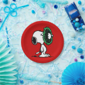pinda's | Snoopy voor de Feestdagen Papieren Bordje (Feest)