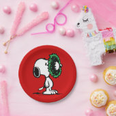 pinda's | Snoopy voor de Feestdagen Papieren Bordje (Feest)