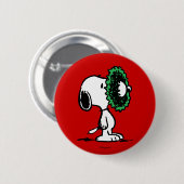 pinda's | Snoopy voor de Feestdagen Ronde Button 5,7 Cm (Voorkant /achterkant)