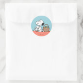 Pinda's | Snoopy Vrolijk Pasen Ronde Sticker (Tas)