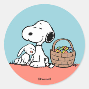 Pinda's Snoopy Vrolijk Pasen Ronde Sticker
