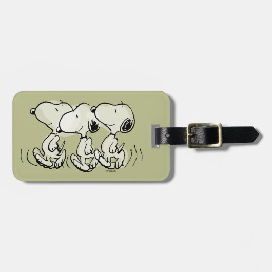 pinda's | Snoopy Walking Tall Bagagelabel (Voorkant horizontaal)