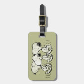 pinda's | Snoopy Walking Tall Bagagelabel (Voorkant verticaal)