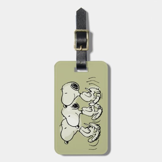pinda's | Snoopy Walking Tall Bagagelabel (Voorkant verticaal)