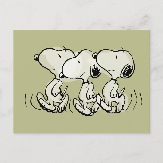 pinda's | Snoopy Walking Tall Briefkaart (Voorkant)
