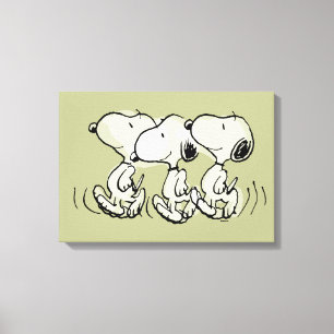 pinda's   Snoopy Walking Tall Canvas Afdruk