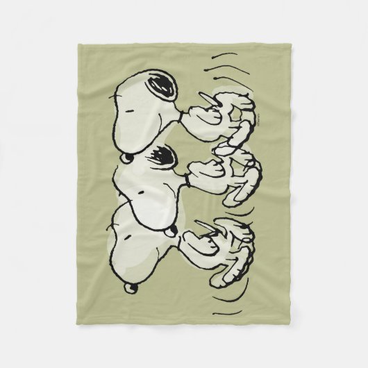 pinda's | Snoopy Walking Tall Fleece Deken (Voorkant)