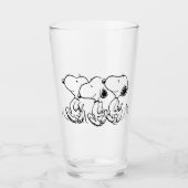 pinda's | Snoopy Walking Tall Glas (Voorkant)