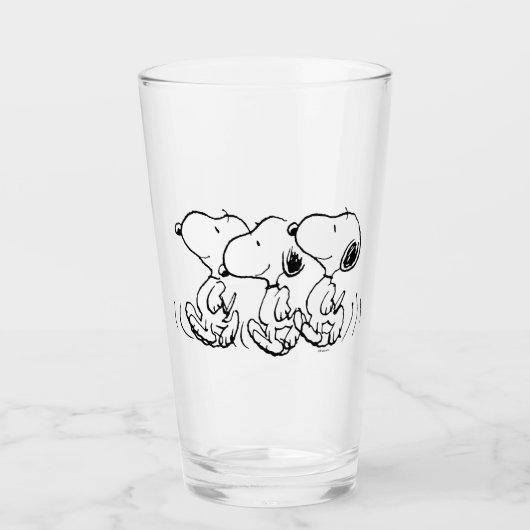 pinda's | Snoopy Walking Tall Glas (Voorkant)