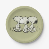 pinda's | Snoopy Walking Tall Papieren Bordje (Voorkant)