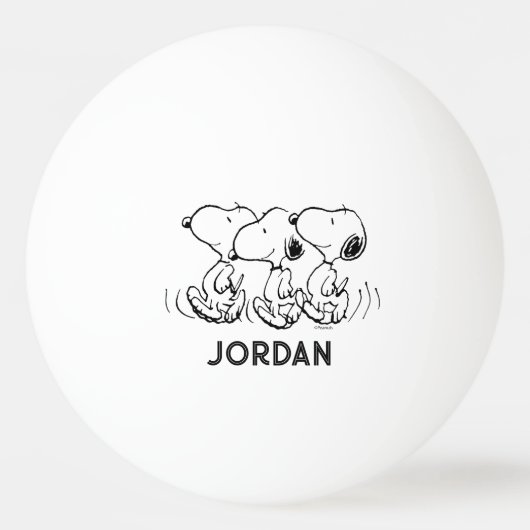 pinda's | Snoopy Walking Tall Pingpongbal (Achterkant)
