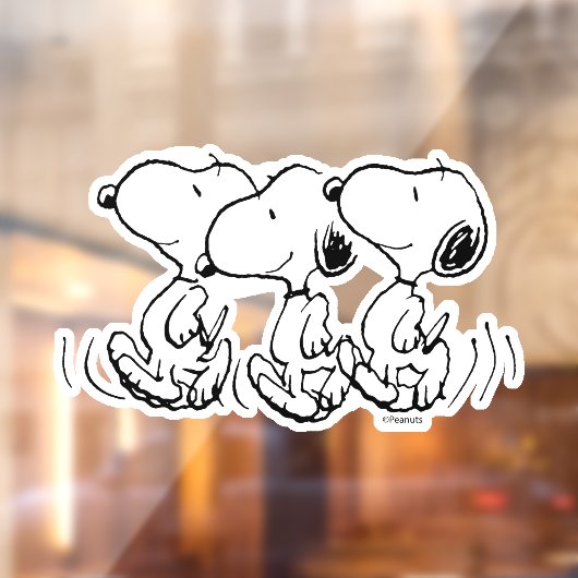pinda's | Snoopy Walking Tall Raamsticker (Vel 2)