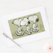 pinda's | Snoopy Walking Tall Rechthoekige Sticker (Envelop)
