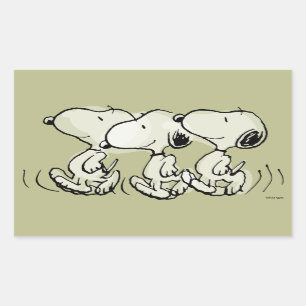 pinda's Snoopy Walking Tall Rechthoekige Sticker