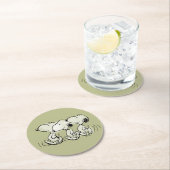 pinda's | Snoopy Walking Tall Ronde Kartonnen Onderzetter (Insitu)
