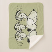 pinda's | Snoopy Walking Tall Sherpa Deken (Voorkant)