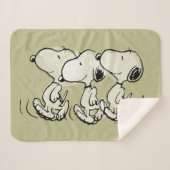 pinda's | Snoopy Walking Tall Sherpa Deken (Voorkant (horizontaal))
