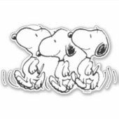 pinda's | Snoopy Walking Tall Sticker (Voorkant)