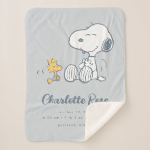pinda's   Snoopy & Woodstock Baby Sherpa Deken