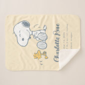 pinda's | Snoopy & Woodstock Baby Sherpa Deken (Voorkant (horizontaal))