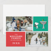 Pinda's | Snoopy & Woodstock Bevroren Vogeldrinkba Feestdagenkaart (Voorkant / Achterkant)