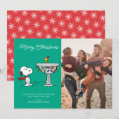 Pinda's | Snoopy & Woodstock Bevroren Vogeldrinkba Feestdagenkaart (Voorkant / Achterkant)