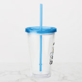 pinda's | Snoopy & Woodstock Bicycle Acryl Drinkbeker (Rechts)