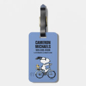 pinda's | Snoopy & Woodstock Bicycle Bagagelabel (Achterkant verticaal)